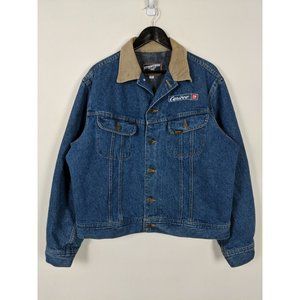 Vintage Mustang Storm Rider Corduroy Denim Jean Jacket 44 Blanket Lined Lee